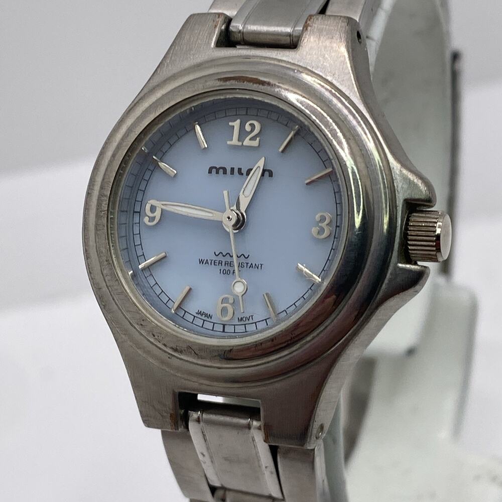 Vintage Milan Blue Dial Watch Womens Works New Battery
